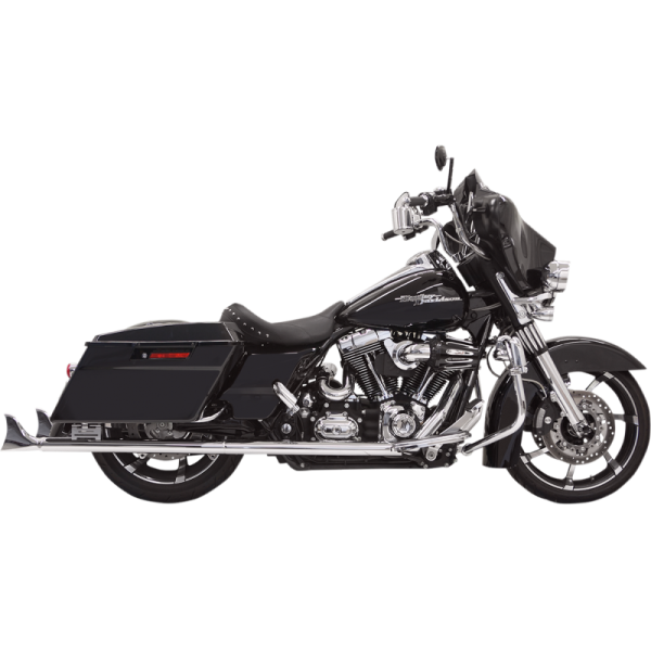 (image for) BASSANI XHAUST 2 1/4" Fishtail Mufflers 36" Chrome w/ Baffles