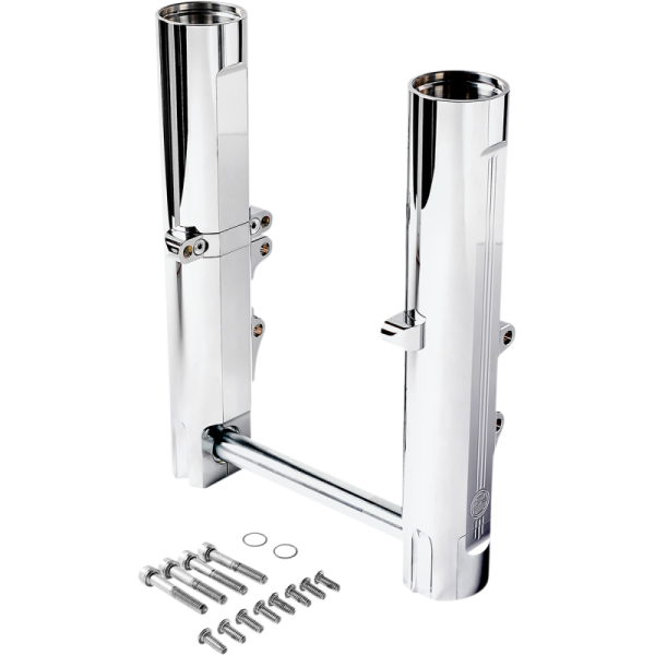 (image for) Performance Machine Wide Tire Fork Kit, Dual Disc, Chrome