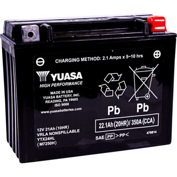 (image for) Yuasa AGM Maintenance-Free Battery YTX24HL