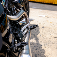 (image for) P-54 Slim Male-Mount Footpegs, Black Anodized