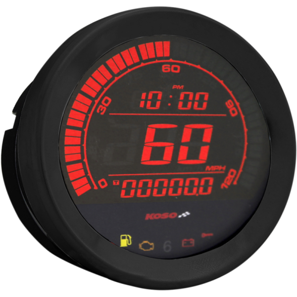 (image for) Koso North America 4" Speedometer Black
