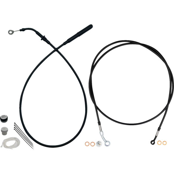 (image for) FAT BAGGERS INC Black Complete EZ Install Kit - 14" Handlebars