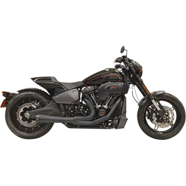 (image for) BASSANI XHAUST Road Rage 2-Into-1 System (Black, Short)