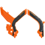 (image for) Acerbis X-Grip Frame Guard - KTM 150/250/300 XC-W, 350/500 EXC-F/XC-F 20-23 - Orange 16/black