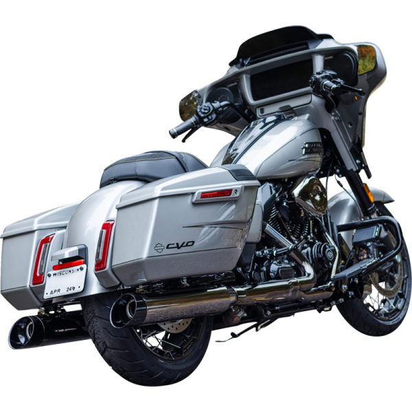 (image for) S&S CYCLE 4 1/2" MK45 Performance Mufflers - Lava Chrome / Black Thruster