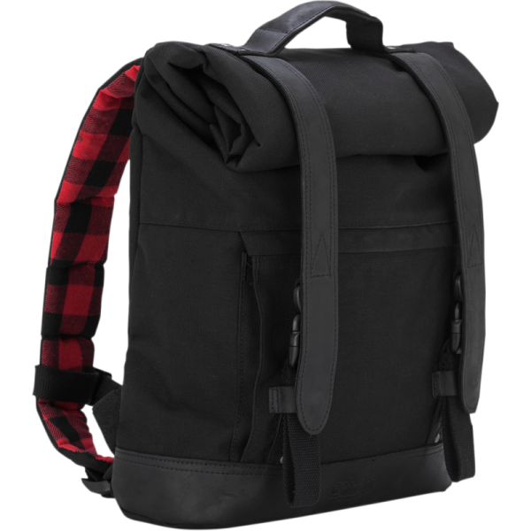 (image for) Burly Brand Roll Top Backpack - Black Cordura Nylon