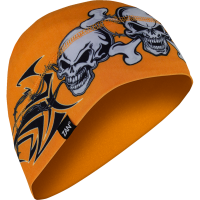 (image for) SportFlex Beanie - Orange tribal skull