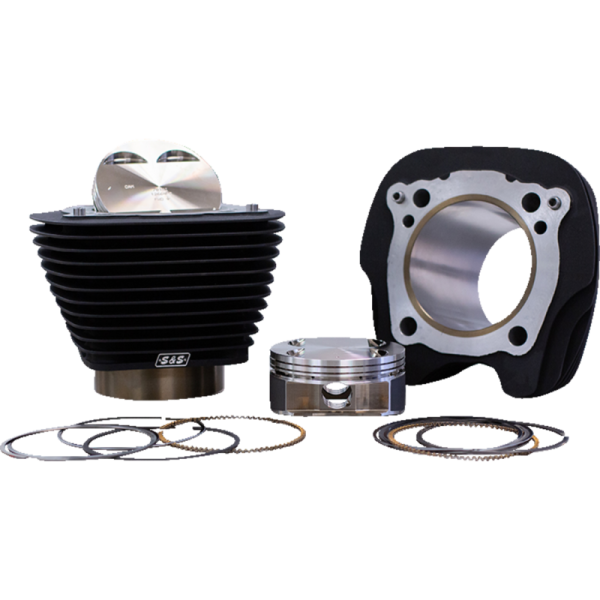 (image for) S&S CYCLE S&S 129" Big Bore Kit - Wrinkle Black, Non-Highlighted