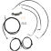 (image for) LA Choppers Black Vinyl/Stainless Braided Plug-and-Play Kit for 17-19 Dresser w/o ABS (15-17in.)