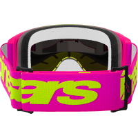 (image for) Alpinestars Vision 5 Goggle, Wordmark Pink/Yellow with Mirror Red Lens