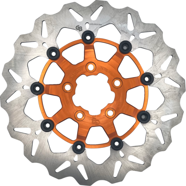 (image for) GBRAKES Full-floating Front Rotor, Orange Carrier