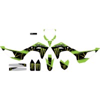 (image for) D'Cor Visuals Complete Graphics Kit - Monster Energy Slash, white background