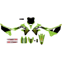 (image for) D'Cor Visuals Complete Graphics Kit - 24 Monster Energy, black background