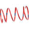 (image for) Secondary Spring, 140-200 lbs, Red/dark blue