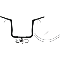 (image for) Pre-Wired EZ Install 1 1/4" Flat Top Handlebar Gloss Black 14" Rise