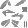 (image for) Acerbis Full Plastic Kit - Gray