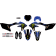 (image for) D'Cor Visuals Complete Graphics Kit - 23.5-24 Monster Energy Star Racing Yamaha, black background