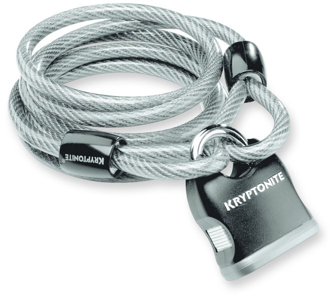 (image for) Kryptonite Kryptoflex Key Cable Lock with Padlock, 6' x 8 mm