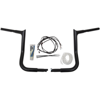 (image for) EZ Install 1 1/4" Pointed Top Handlebar Gloss Black 12" Rise