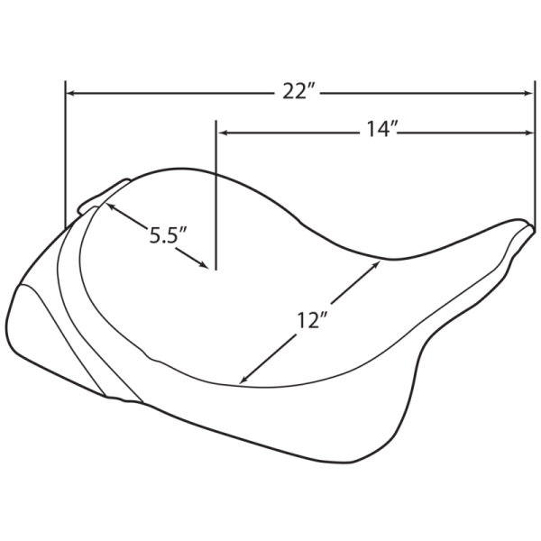 (image for) Drag Specialties Solo Seat with EZ Glide II Option Mild Stitch