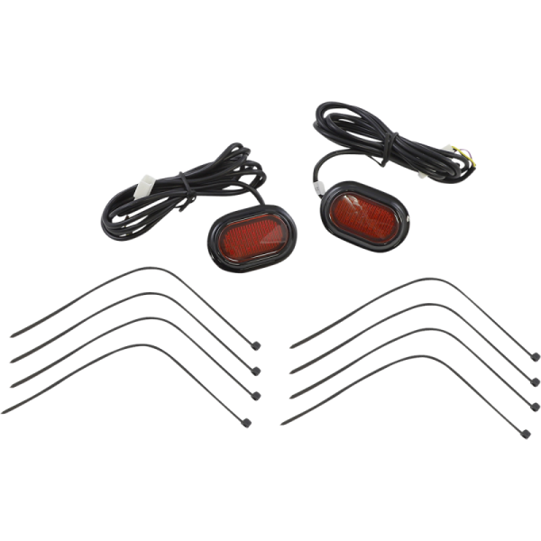 (image for) Custom Dynamics Plugz Antenna Grommet Lights - Red Lens, Gloss Black Trim