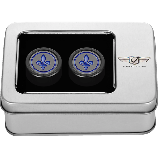 (image for) FIGURATI DESIGNS Docking Cover Black w/ Blue Fleur-De-Lis