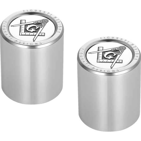 (image for) FIGURATI DESIGNS Docking Cover Mirror Polished w/ Masonic Emblem