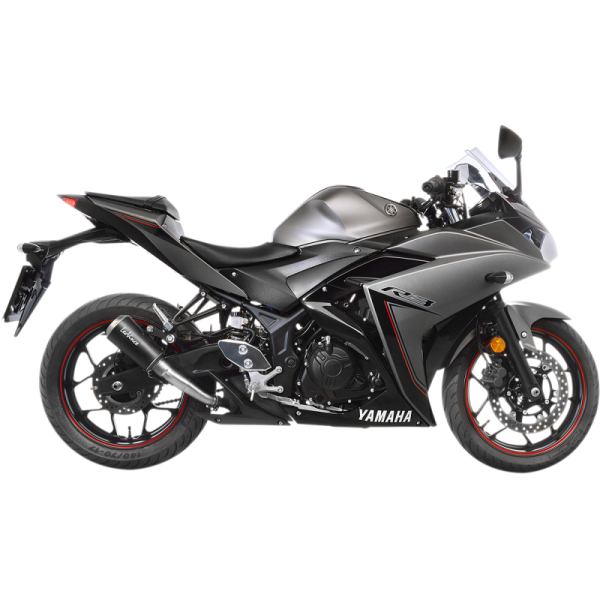 (image for) LEOVINCE LV-10 Black stainless steel Slip-On for YAMAHA MT-03 16-21, YZF-R3 15-21