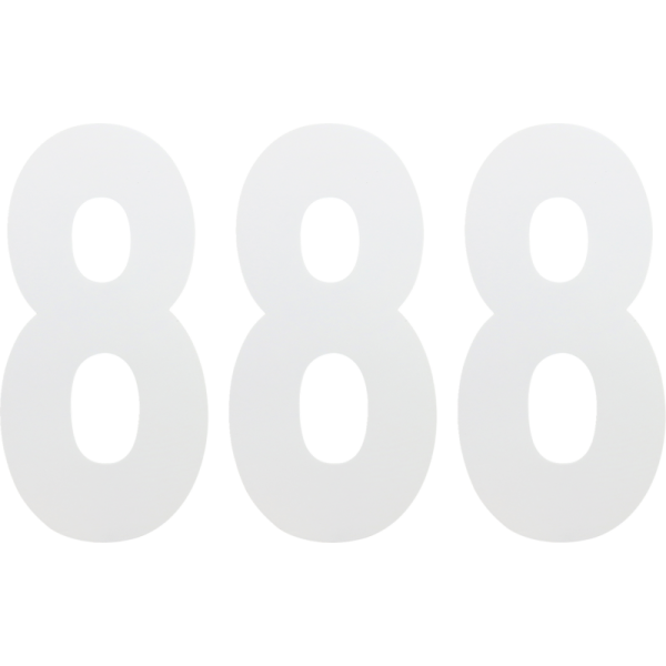 (image for) FACTORY EFFEX Standard Numbers - 6" White - No. 8