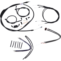 (image for) Burly Brand Black Handlebar Cable/Line Install Kit, For 16" Ape hanger bar
