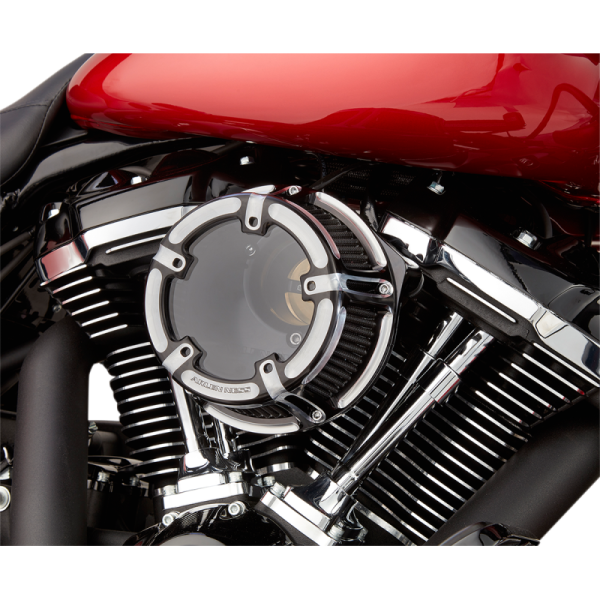 (image for) Arlen Ness Method Clear Series Air Cleaner Black Anodized with Machined Accents