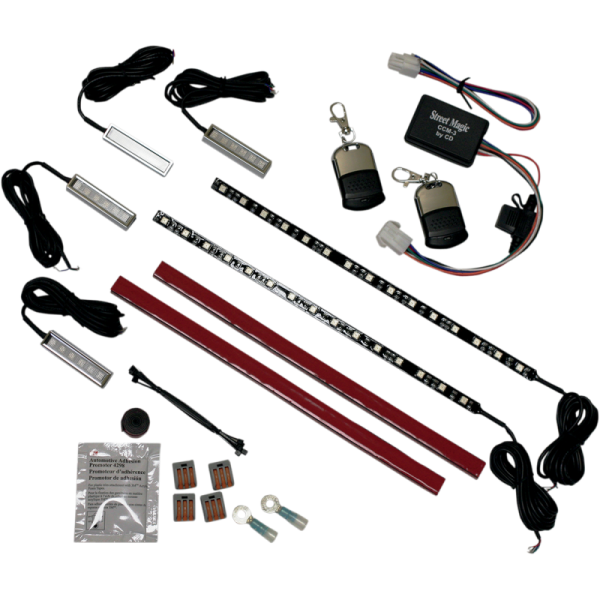 (image for) Custom Dynamics Full Bike Lite Kit with Bluetooth-compatible Color Command 6 remote control