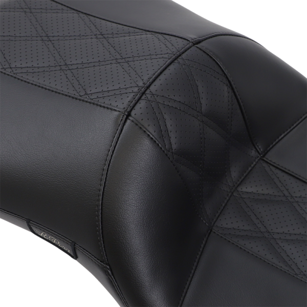 (image for) Le Pera Maverick DL Black HR Inlay Perforated Double Diamond Seat