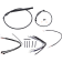(image for) Burly Brand Black Handlebar Cable/Line Install Kit, For 12" Ape hanger bar