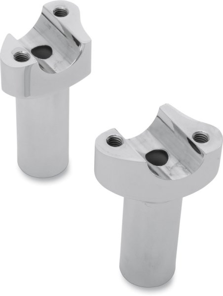 (image for) Drag Specialties Forged Aluminum Straight Risers Chrome 3.5"
