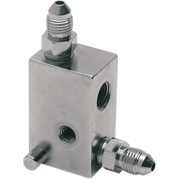 (image for) Drag Specialties Chrome Universal rear brake tee w/ block and brake light switch hole