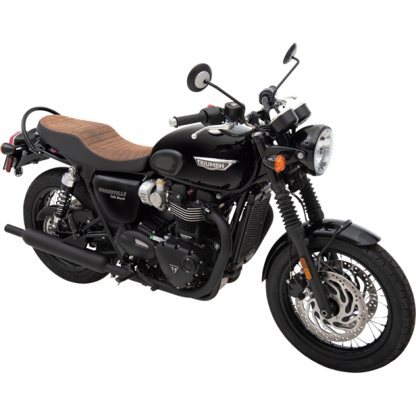 (image for) Z1R Retro-Style Seat - Classic stitch, brown distressed face/black