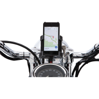 (image for) Smartphone Holder without Charger - Chrome Handlebar Mount (1-1/4")