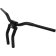 (image for) Black 1 1/4" Kage Fighter T-Bars, 11" End Rise