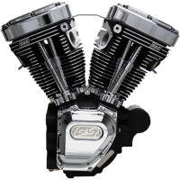 (image for) T124HC Engine, Wrinkle Black/Chrome