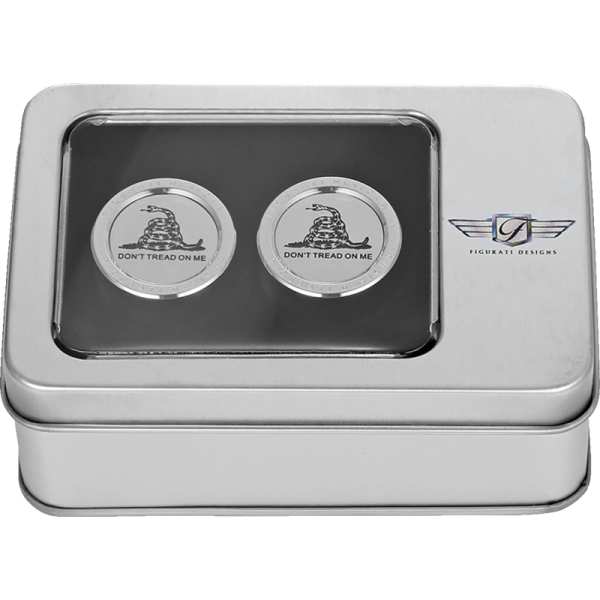 (image for) FIGURATI DESIGNS Docking Cover Mirror Polished w/ Don't Tread On Me