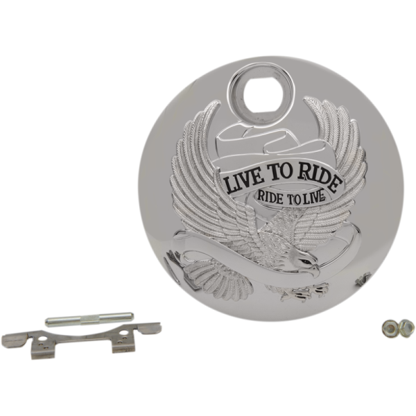 (image for) Drag Specialties Live To Ride Fuel Door Chrome