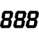 (image for) Race Series Numbers - 6" Black - No. 8