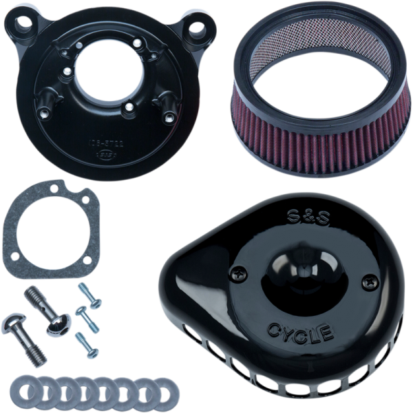 (image for) S&S CYCLE Mini Teardrop Stealth Air Cleaner Kit - Gloss Black
