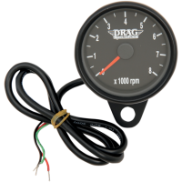 (image for) Black Mini Tachometer Black Face