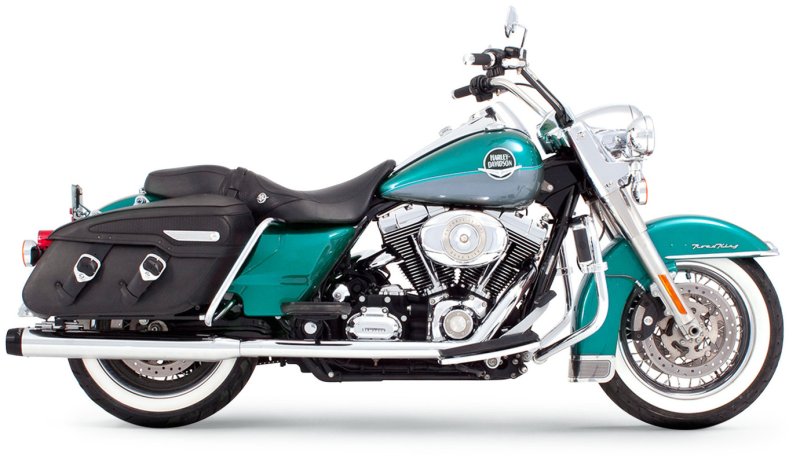 (image for) Rinehart Racing True Duals 3.5" Chrome System with Black End Caps