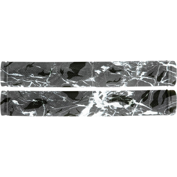 (image for) RACE SHOP INC. 7" Colored Rubber Grips - Black/white/gray swirl