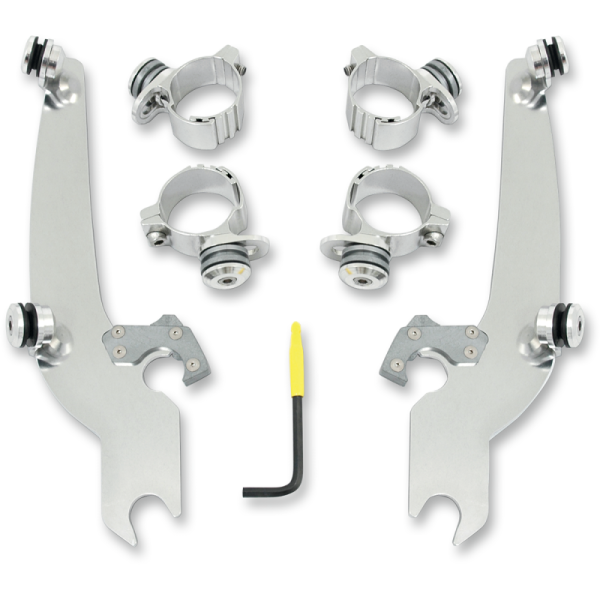 (image for) MEMPHIS SHADES METRIC Trigger-Lock Mount Kit, Polished for Yamaha 950 Bolt/R-Spec 14-23
