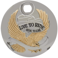 (image for) Live To Ride Fuel Door Chrome w/ Gold