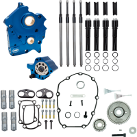 (image for) S&S Gear Drive Cam Chest Kit Without Cams, w/ Gloss Black Pushrod Tubes